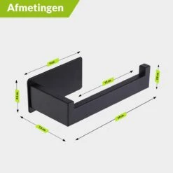 Toiletrolhouder Zonder Boren - Zwart - WC Rolhouder Zelfklevend -Badkamerproducten 1200x1200 6