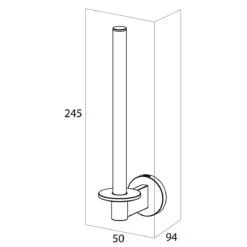 Tiger Noon Reserverolhouder - Zwart -Badkamerproducten 1200x1200 604