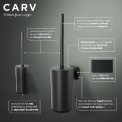 Tiger Carv - Toiletborstel Met Houder - Zwart -Badkamerproducten 1200x1200 619