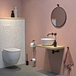 Tiger Porto - Toiletborstel Met Houder - Vrijstaand - Zwart -Badkamerproducten 1200x1200 621