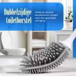 Flusive WC Borstel Met Houder Inclusief Ophangsysteem - Siliconen Toiletborstel - 2 Lifters - Flexibel - Zwart -Badkamerproducten 1200x1200 643