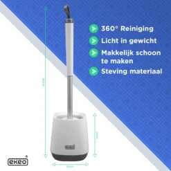 Toiletborstel Siliconen Met Houder - Sneldrogend, Hygiënisch & Antibacteriële Werking - WC Borstel - Toilet Borstel Houder (EXTRA SILICONE BORSTEL GRATIS) -Badkamerproducten 1200x1200 656