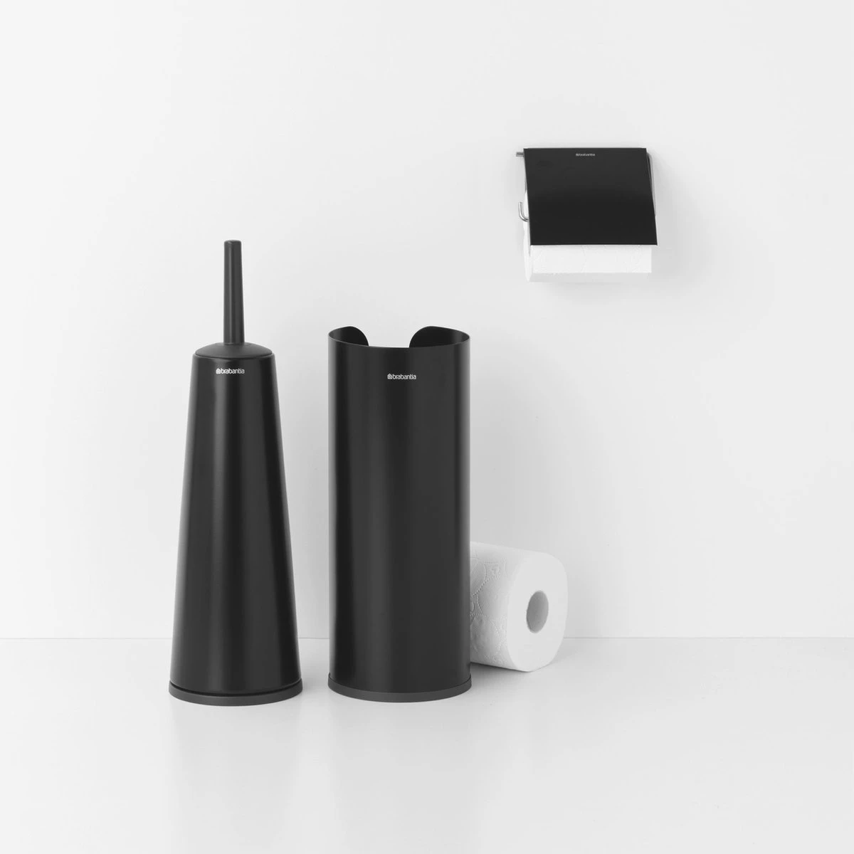 Brabantia ReNew Toiletaccessoires - 3-delig - Matt Black 4 Brabantia ReNew Toiletaccessoires - 3-delig - Matt Black - Afbeelding 4
