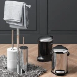 Sealskin Square Toiletbutler Vrijstaand - Toiletborstel Met Houder - Toiletrolhouder Zonder Klep - Reserverolhouder - Chroom -Badkamerproducten 1200x1200 749