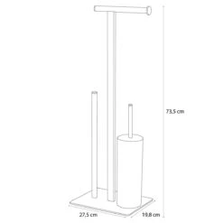Sealskin Square Toiletbutler Vrijstaand - Toiletborstel Met Houder - Toiletrolhouder Zonder Klep - Reserverolhouder - Chroom -Badkamerproducten 1200x1200 750