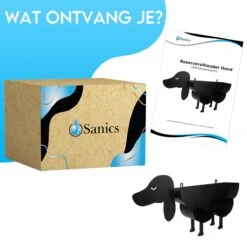 Sanics Reserverolhouder Vrijstaand - Hangend - Wandhouder - Hond - Zwart - Dier -Badkamerproducten 1200x1200 762