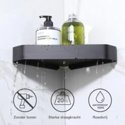 Cgoods Doucherek 2 Laags - Doucherek Zonder Boren - Doucherekje - Douchemandje - Badkamerrek - Badkamer Accessoires - Zwart 12 Cgoods Doucherek 2 Laags - Doucherek Zonder Boren - Doucherekje - Douchemandje - Badkamerrek - Badkamer Accessoires - Zwart -Badkamerproducten 1200x1200 791