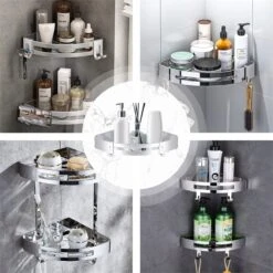 Merkloos Doucherek Zonder Boren – Doucherek Hangend – Badkamerrek – Zilver RVS – IP68 Waterdicht – 8KG Draagkracht -Badkamerproducten 1200x1200 798