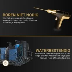 HGMD® Doucherek Zonder Boren - 1 Stuk - Zwart - Zelfklevend Doucherek –Badkamerrek - Badrek - Keukenrek - Doucherek Hangend – Badkamer Accessoires - Kruidenrek 11 HGMD® Doucherek Zonder Boren - 1 Stuk - Zwart - Zelfklevend Doucherek –Badkamerrek - Badrek - Keukenrek - Doucherek Hangend – Badkamer Accessoires - Kruidenrek -Badkamerproducten 1200x1200 805