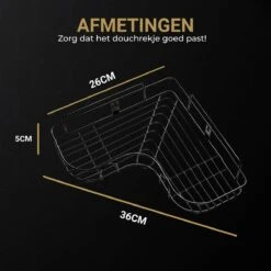 HGMD® Doucherek Zonder Boren - 1 Stuk - Zwart - Zelfklevend Doucherek –Badkamerrek - Badrek - Keukenrek - Doucherek Hangend – Badkamer Accessoires - Kruidenrek 12 HGMD® Doucherek Zonder Boren - 1 Stuk - Zwart - Zelfklevend Doucherek –Badkamerrek - Badrek - Keukenrek - Doucherek Hangend – Badkamer Accessoires - Kruidenrek -Badkamerproducten 1200x1200 806