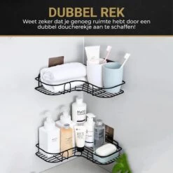 HGMD® Doucherek Zonder Boren - 1 Stuk - Zwart - Zelfklevend Doucherek –Badkamerrek - Badrek - Keukenrek - Doucherek Hangend – Badkamer Accessoires - Kruidenrek 14 HGMD® Doucherek Zonder Boren - 1 Stuk - Zwart - Zelfklevend Doucherek –Badkamerrek - Badrek - Keukenrek - Doucherek Hangend – Badkamer Accessoires - Kruidenrek -Badkamerproducten 1200x1200 807