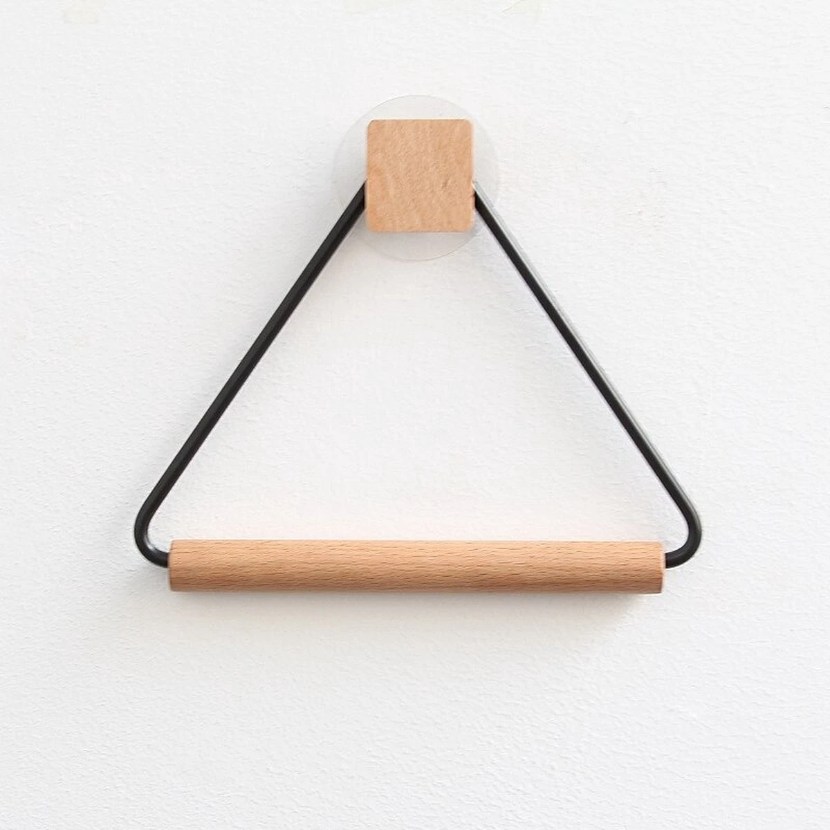 Toiletrolhouder Zonder Boren- Wc Rolhouder - Zuignap - Zelfklevend - Hout 5 Toiletrolhouder Zonder Boren- Wc Rolhouder - Zuignap - Zelfklevend - Hout - Afbeelding 5