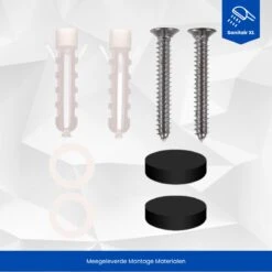 SanitairXL - Doucherek Zwart RVS - 50 Cm Breed - Badkamer Rekje - Douche Rekje - Wandrekje - Hangend Doucherek - Keuken Wandrek 10 SanitairXL - Doucherek Zwart RVS - 50 Cm Breed - Badkamer Rekje - Douche Rekje - Wandrekje - Hangend Doucherek - Keuken Wandrek -Badkamerproducten 1200x1200 825