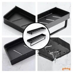 Goliving Doucherek Zonder Boren - Doucherekje- Badkamerrek 2 Laags - Hangend - Wandrek - RVS - Opbergrek - 40cm - Zwart 13 Goliving Doucherek Zonder Boren - Doucherekje- Badkamerrek 2 Laags - Hangend - Wandrek - RVS - Opbergrek - 40cm - Zwart -Badkamerproducten 1200x1200 834