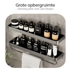 Goliving Doucherek Zonder Boren - Doucherekje- Badkamerrek 2 Laags - Hangend - Wandrek - RVS - Opbergrek - 40cm - Zwart 16 Goliving Doucherek Zonder Boren - Doucherekje- Badkamerrek 2 Laags - Hangend - Wandrek - RVS - Opbergrek - 40cm - Zwart -Badkamerproducten 1200x1200 837