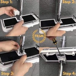 Merkloos Doucherek Zonder Boren –Douchemand- Badkamerrek-Doucheplank- Badkamer Organiser- Doucherek Hangend-Doucherek Zwart – Doucherek Hangend – Badkamer Organizer – Douche Organizer - Doucherekje - Doucherekje Zonder Boren-Zilver-Zwart-Wit -Badkamerproducten 1200x1200 839