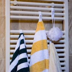 Merkloos 6x Handdoek Haak - Kleding Haak Voor Radiator - Handdoek Houder Hangend Aan Verwarming - Badkamer Haken Hangend -Badkamerproducten 1200x1200 85