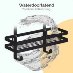 Goliving Doucherek - Doucherek Zonder Boren - Hangend Doucherek - RVS - Twee Laags - Zwart -Badkamerproducten 1200x1200 861