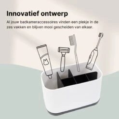 Merkloos Tandenborstelhouder Vrijstaand - Badkamer Organizer Met Lekbak - Badkamer Accessoires - 6 Sorteervakken - Tandenborstel - Wit Met Zwart 10 Merkloos Tandenborstelhouder Vrijstaand - Badkamer Organizer Met Lekbak - Badkamer Accessoires - 6 Sorteervakken - Tandenborstel - Wit Met Zwart -Badkamerproducten 1200x1200 897