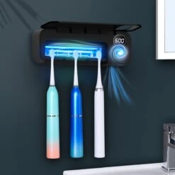 UV-Brush | Tandenborstelhouder Antibacterieel | Steriliserend UV Licht | Hangend | Zwart | Badkamer | Nieuw Model Met Ventilator -Badkamerproducten 1200x1200 906