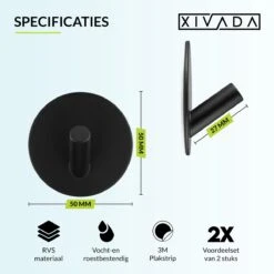 Handdoekhaakjes Zelfklevend - Zwart - Haakjes Handdoek 2st - Badkamer & Keuken 15 Handdoekhaakjes Zelfklevend - Zwart - Haakjes Handdoek 2st - Badkamer & Keuken -Badkamerproducten 1200x1200 96