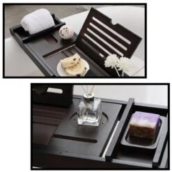 Merkloos Decopatent® Badplank - Uitschuifbaar 75 -> 110 Cm - Verstelbaar Bamboe Badrekje Voor In Bad - Boekenhouder - Tablethouder - Bruin 8 Merkloos Decopatent® Badplank - Uitschuifbaar 75 -> 110 Cm - Verstelbaar Bamboe Badrekje Voor In Bad - Boekenhouder - Tablethouder - Bruin -Badkamerproducten 1200x1200 974