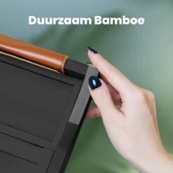 RelaxTub® Badplank - Badplank Voor In Bad - Badrek - Verstelbaar - Anti Slip - Badplank Zwart - Badplank Hout - Badrekje Inclusief Boekenhouder, Tablethouder & Spiegel -Badkamerproducten 1200x1200 983