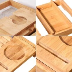 SWILIX ® Badplank - Uitschuifbaar - Voor In Bad - 71 Tot 108 Cm - Met Houder - Hout -Badkamerproducten 1200x1200 990