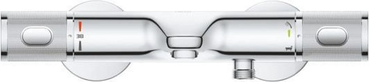 GROHE Grohtherm 1000 Performance Thermostatische Badkraan - 15cm - Met Koppelingen - Chroom - 34779000 14 GROHE Grohtherm 1000 Performance Thermostatische Badkraan - 15cm - Met Koppelingen - Chroom - 34779000 - Afbeelding 14