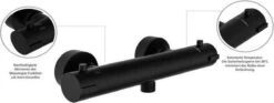 SCHÜTTE London Thermostatische Douchekraan - Hartafstand 150 Mm - Zwart Mat -Badkamerproducten 1200x453 2