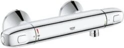 GROHE Grohtherm 1000 New Thermostatische Douchekraan - 15cm - Met Koppelingen - EcoJoy® - CoolTouch - Chroom - 34143003 -Badkamerproducten 1200x463 1