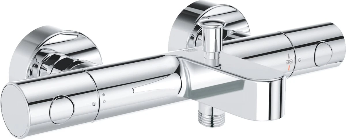 GROHE QuickFix Precision Get Thermostatische Badkraan - EcoJoy® - 15cm - Met Koppelingen - Chroom - 34774000 1 GROHE QuickFix Precision Get Thermostatische Badkraan - EcoJoy® - 15cm - Met Koppelingen - Chroom - 34774000