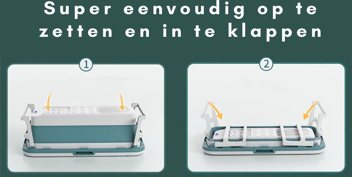 Livista® - Opvouwbaar Bad - Blauw - Zitbad - Inklapbaar - Bath Bucket - 150 CM LANG - XL - Incl. Thermometer & Onderwater LED Lichten 6 Livista® - Opvouwbaar Bad - Blauw - Zitbad - Inklapbaar - Bath Bucket - 150 CM LANG - XL - Incl. Thermometer & Onderwater LED Lichten - Afbeelding 6