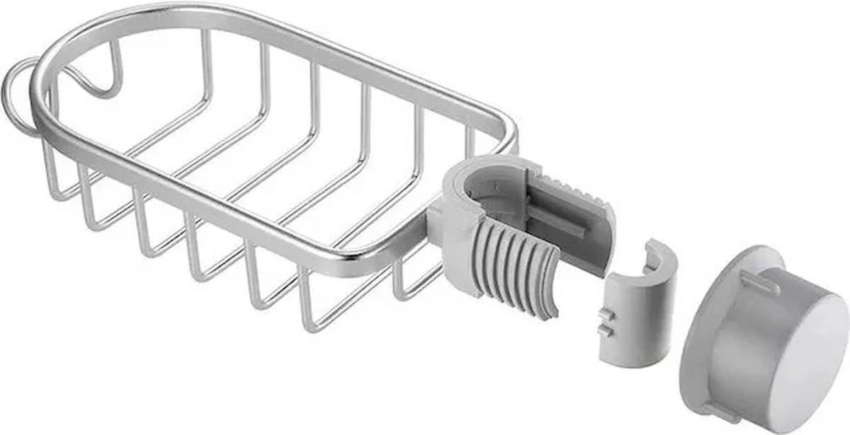 MLN Basics® Doucherek | Chroom | Zonder Boren Of Zuignap 3 MLN Basics® Doucherek | Chroom | Zonder Boren Of Zuignap - Afbeelding 3