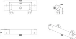 SCHÜTTE London Thermostatische Douchekraan - Hartafstand 150 Mm - Zwart Mat -Badkamerproducten 1200x620