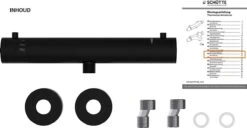 SCHÜTTE London Thermostatische Douchekraan - Hartafstand 120 Mm - Zwart Mat -Badkamerproducten 1200x623 1