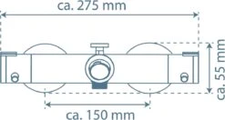 SCHÜTTE London Thermostatische Badkraan - Hartafstand 150 Mm - Zwart Mat -Badkamerproducten 1200x641 1