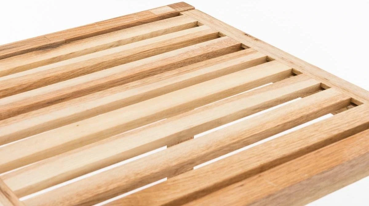 CLP Houten Badkamerrek / Keukenrek Walnoot XL 5 CLP Houten Badkamerrek / Keukenrek Walnoot XL - Afbeelding 5