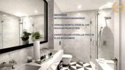 Merkloos Doucherek- Douchemand- Badkamerrek- Badkamer Organiser- Badkamer Organizer-Rekje Voor In De Douche- Badkamer Plank-Rekje Voor Shampoo- RVS- Zonder Boren- Zelfklevend- Rechthoek Vorm- Met Of Zonder Schroeven- Ophangbaar- Met Lijm- 40 Cm- Zwart -Badkamerproducten 1200x675