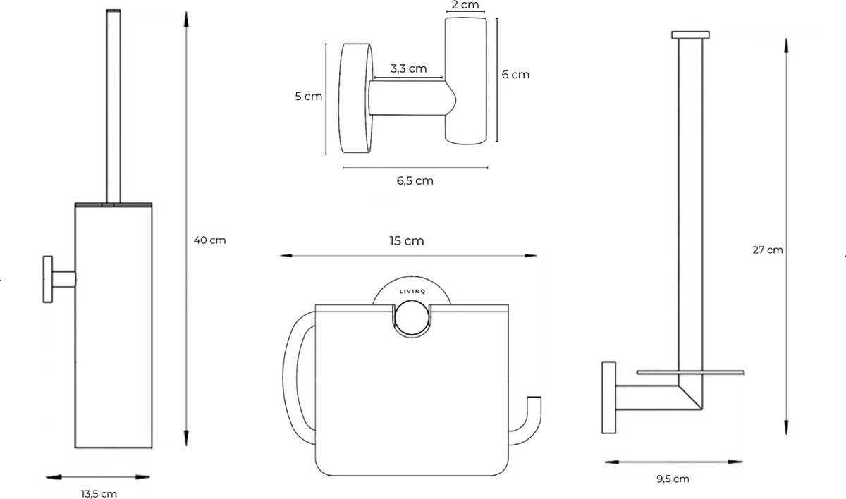 Toiletaccessoireset Gun Metal 4-delig - Luxe Toilet Set - Toiletborstel Met Houder - Toiletrolhouder Met Klep - Reserverolhouder - Handdoekhaak - Gunmetal Badkamer Accessoires 6 Toiletaccessoireset Gun Metal 4-delig - Luxe Toilet Set - Toiletborstel Met Houder - Toiletrolhouder Met Klep - Reserverolhouder - Handdoekhaak - Gunmetal Badkamer Accessoires - Afbeelding 6