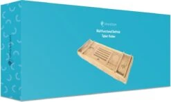 IMoshion Badplank Voor In Bad - Dienblad Inclusief Pootjes - Tablet Houder - Badrek Uitschuifbaar 75 Tot 110 Cm - Lichtbruin -Badkamerproducten 1200x716 1