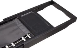 ACAZA Badrekje - Uitschuifbare Bamboe Bad Brug (Min 70 Cm - Max 105cm) - Verstelbare Plank Voor In Bad Met Tablet Houder - Zwart -Badkamerproducten 1200x747 2