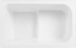 Saqu Zitbad - Mobiel Bad - 103x65cm - Wit - Incl Bijbehorende Poot En Zonder Afvoer -Badkamerproducten 1200x759