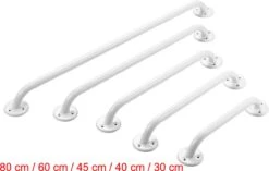 Wandbeugel Wit Metaal 80 Cm. Handgreep / Wandgreep Voor Badkamer / Douche / Toilet. Toiletbeugel / Badgreep / Douchegreep -Badkamerproducten 1200x764 3