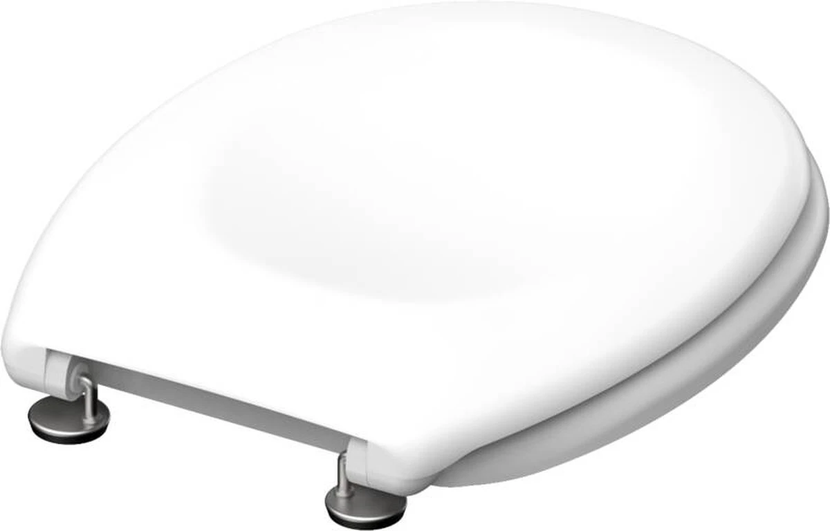 SCHÜTTE WC-Bril 82000 WHITE - Duroplast - RVS-Scharnieren - Gelakt - Wit 5 SCHÜTTE WC-Bril 82000 WHITE - Duroplast - RVS-Scharnieren - Gelakt - Wit - Afbeelding 5