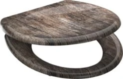 SCHÜTTE WC-Bril 82368 OLD WOOD - Duroplast - Soft Close - Afklikbaar - RVS-Scharnieren - Decor - 3-zijdige Print 13 SCHÜTTE WC-Bril 82368 OLD WOOD - Duroplast - Soft Close - Afklikbaar - RVS-Scharnieren - Decor - 3-zijdige Print -Badkamerproducten 1200x768 7