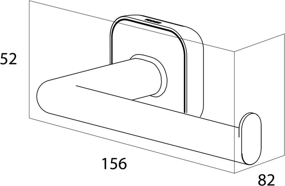 Tiger Carv - Toiletrolhouder Zonder Klep Met L-vorm - Zwart 2 Tiger Carv - Toiletrolhouder Zonder Klep Met L-vorm - Zwart - Afbeelding 2