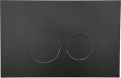 QeramiQ Push Bedieningspaneel Toilet - Frontbediening - Mat Zwart - Voor Geberit UP320/UP720