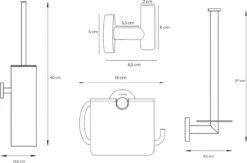 Toiletaccessoireset RVS 4-delig - Luxe Toilet Set - Toiletborstel Met Houder - Toiletrolhouder Met Klep - Reserverolhouder - Handdoekhaak - Zilver - Toiletset -Badkamerproducten 1200x793