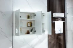 Merkloos Spiegelkast Badkamer - Spiegelkast - Badkamermeubel - Spiegelkast Met Verlichting - 100 X 70 Cm -Badkamerproducten 1200x799 13